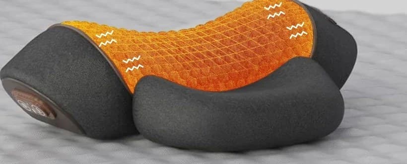 Illustration: heat zone across the center of the pillow